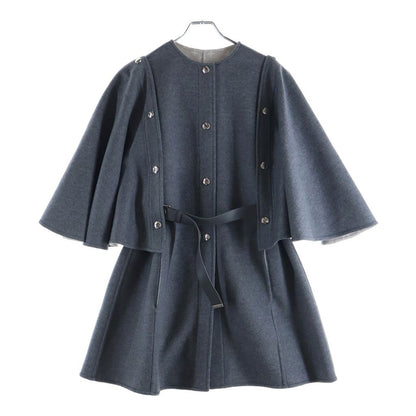 Louis Vuitton Double Face Cape Wrap Coat Gray