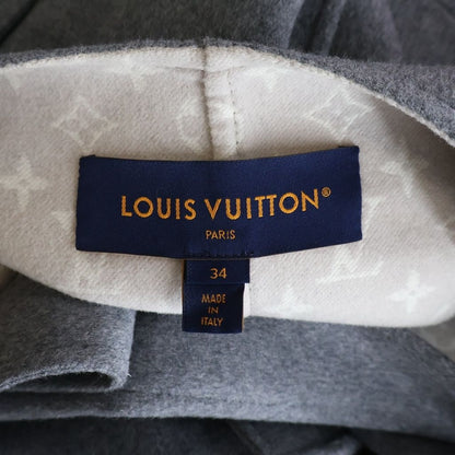 Louis Vuitton Double Face Cape Wrap Coat Gray — view 6