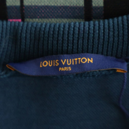 Louis Vuitton Monogram Jacquard Crew Neck Pullover Sweatshirt Navy Pink — view 6