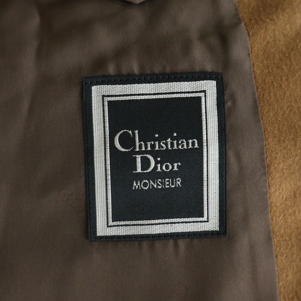 Dior Monsieur Cashmere Soutien Collar Coat Brown — view 8