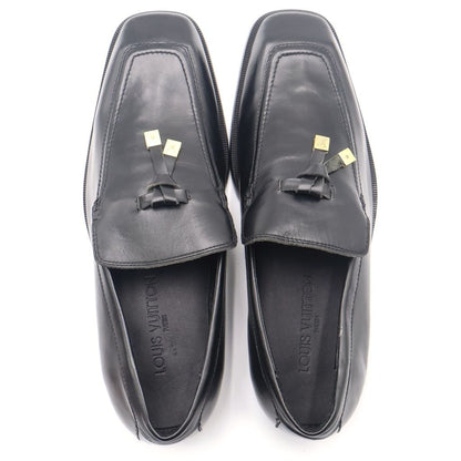 Louis Vuitton Tassel Loafers Black Leather — view 4