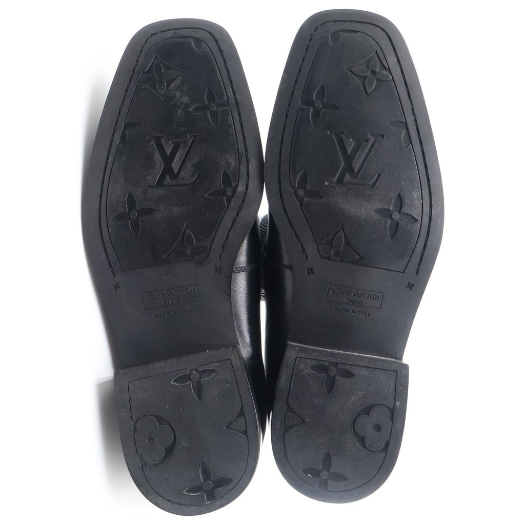 Louis Vuitton Tassel Loafers Black Leather — view 5