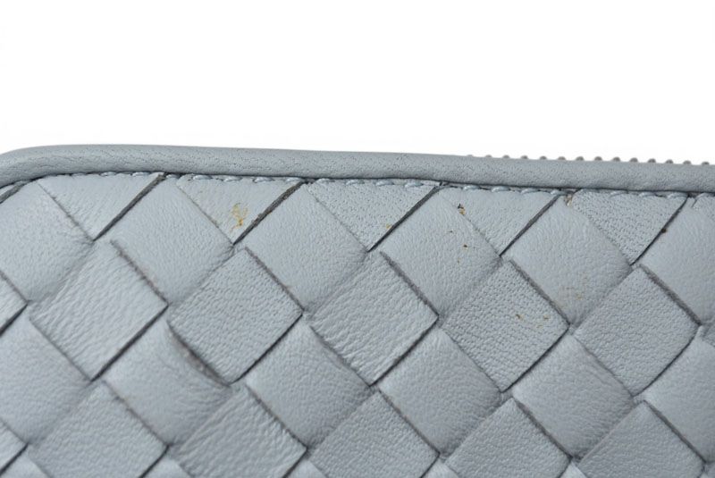 Bottega Veneta Wallet Zip Around Intrecciato Ice Blue — view 6