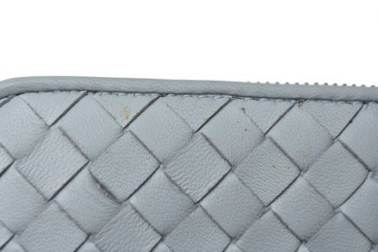 Bottega Veneta Wallet Zip Around Intrecciato Ice Blue — view 6