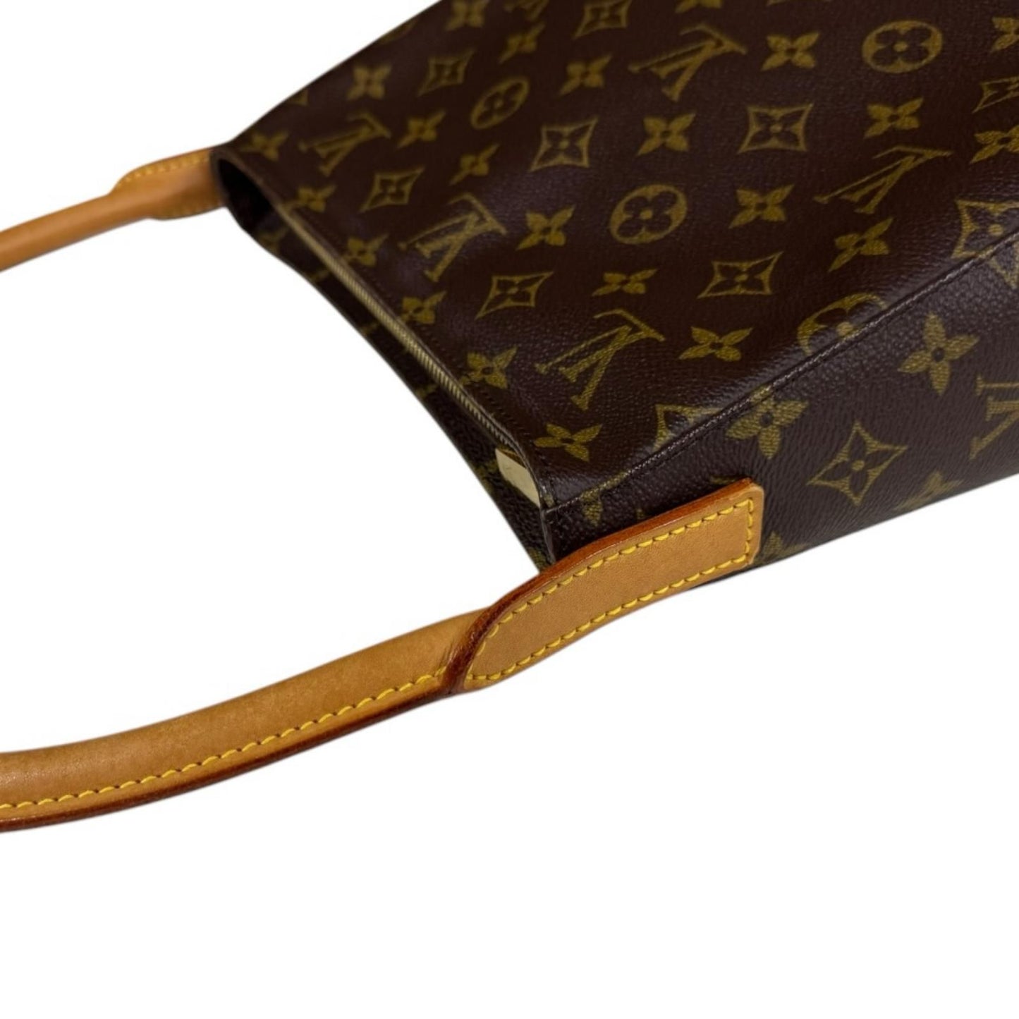 Louis Vuitton Looping Monogram Handbag Canvas Brown — view 8