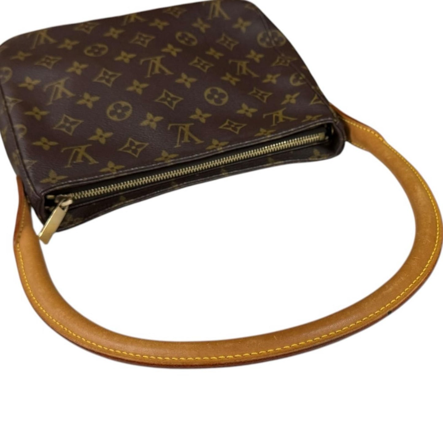 Louis Vuitton Looping Monogram Handbag Canvas Brown — view 9