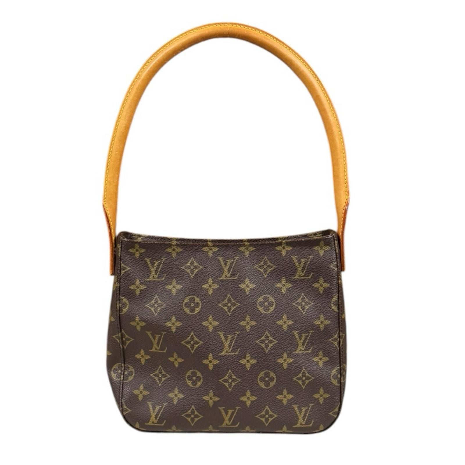 Louis Vuitton Looping Monogram Handbag Canvas Brown — view 3