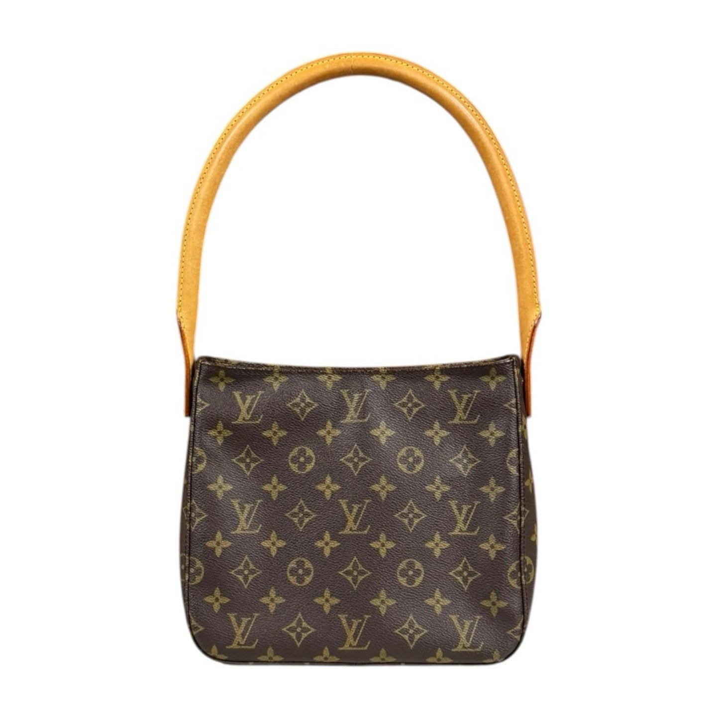Louis Vuitton Looping Monogram Handbag Canvas Brown
