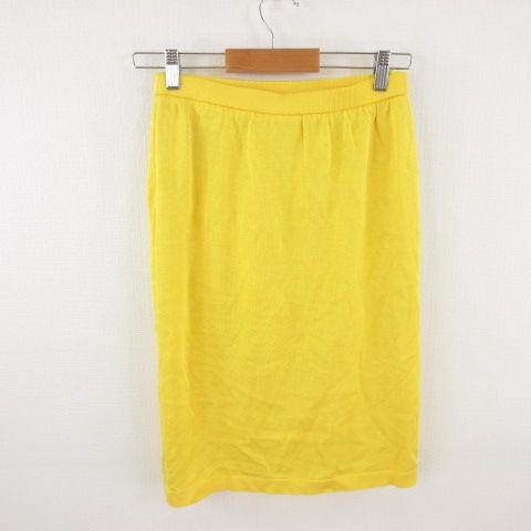 Balenciaga Knee Length Skirt Summer Knit Tight Yellow 40 — view 2