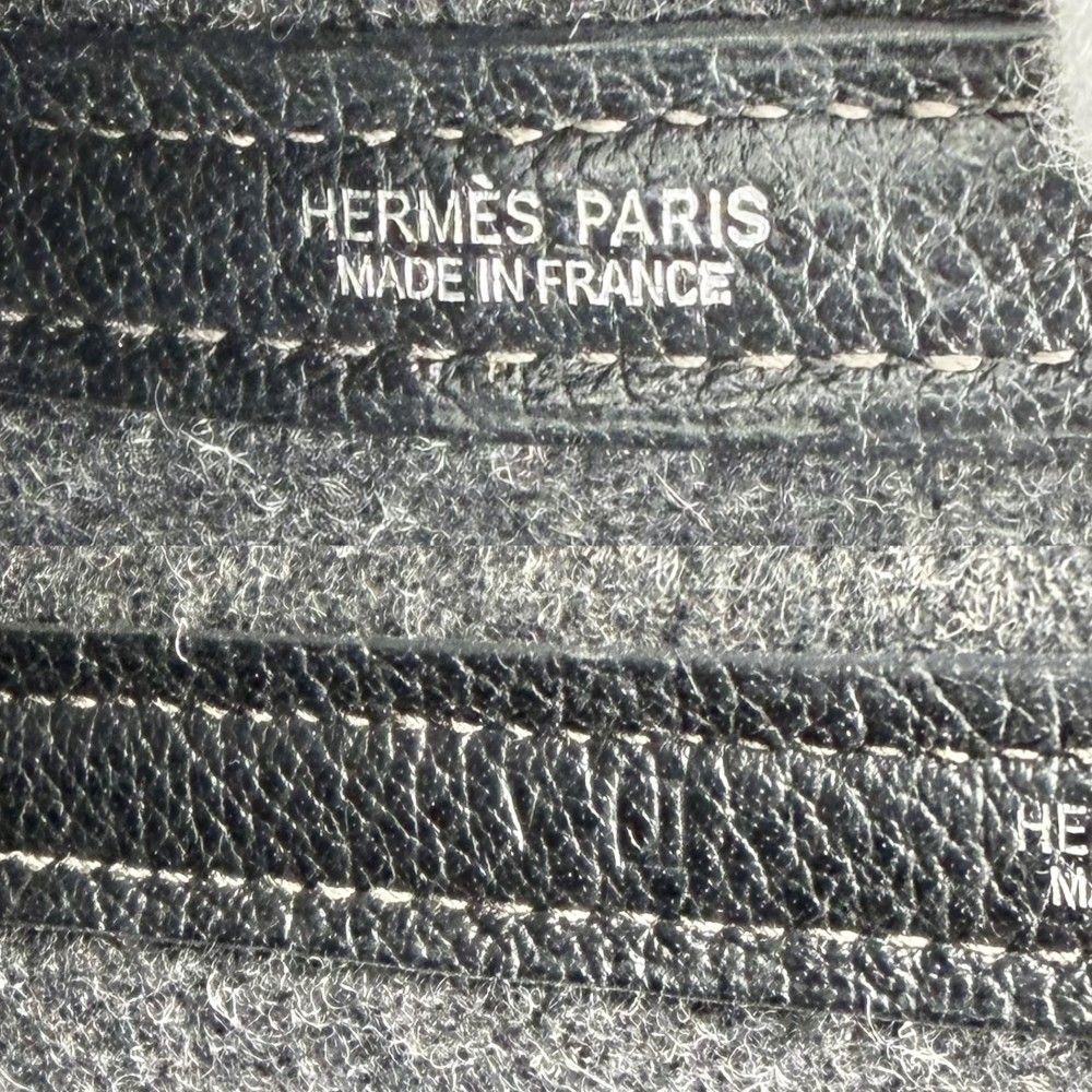 Hermes Handbag Pleated Garden Party GM 43 Tote Shoulder Felt Leather Black — view 5