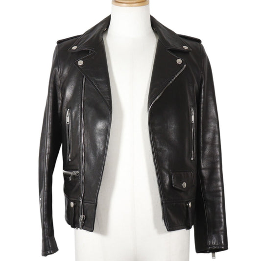 Saint Laurent Paris Lambskin Black Rider's Jacket