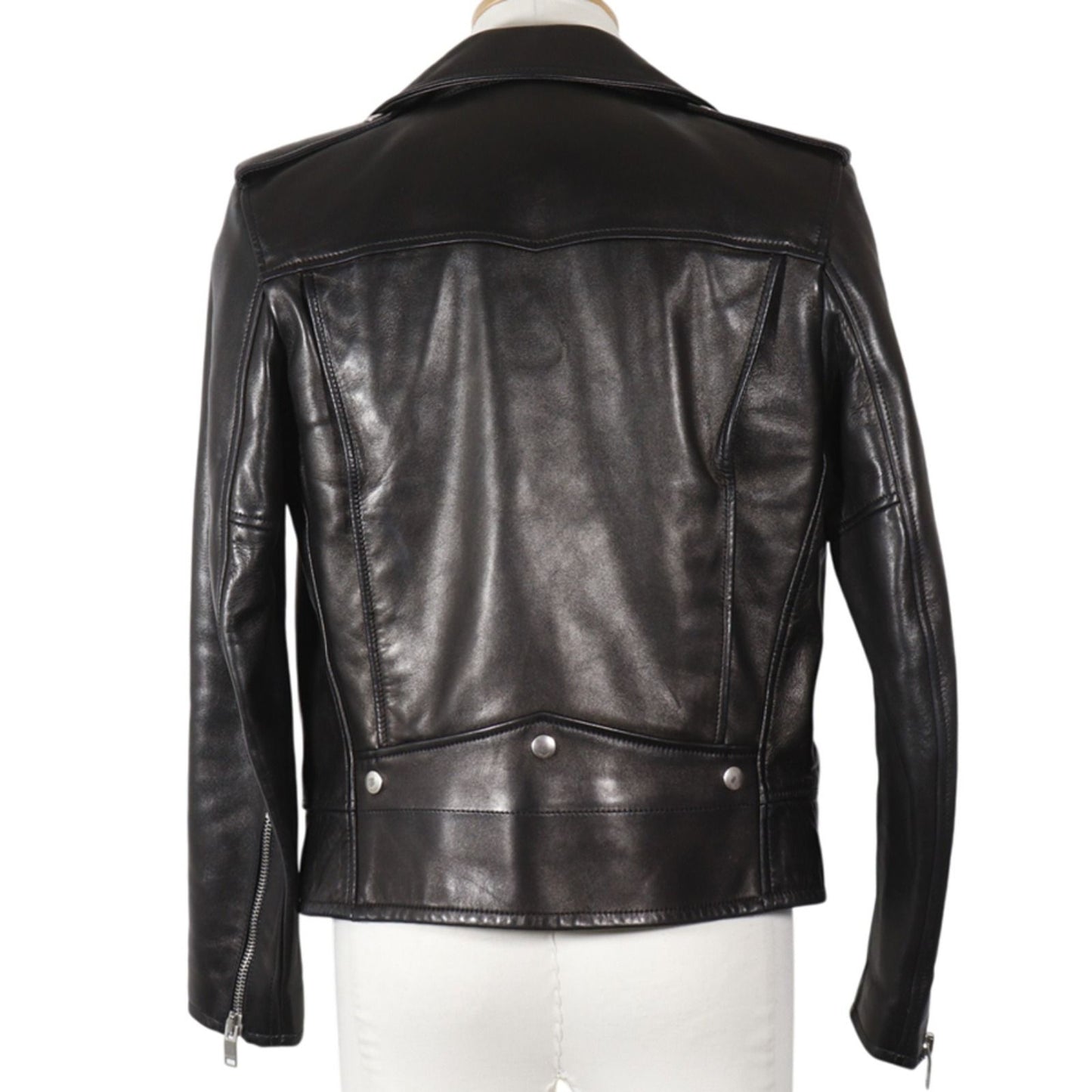 Saint Laurent Paris Lambskin Black Rider's Jacket — view 3