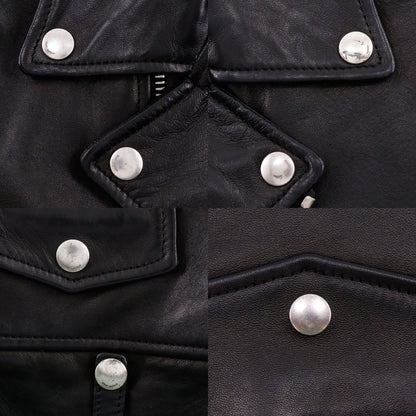 Saint Laurent Paris Lambskin Black Rider's Jacket — view 9