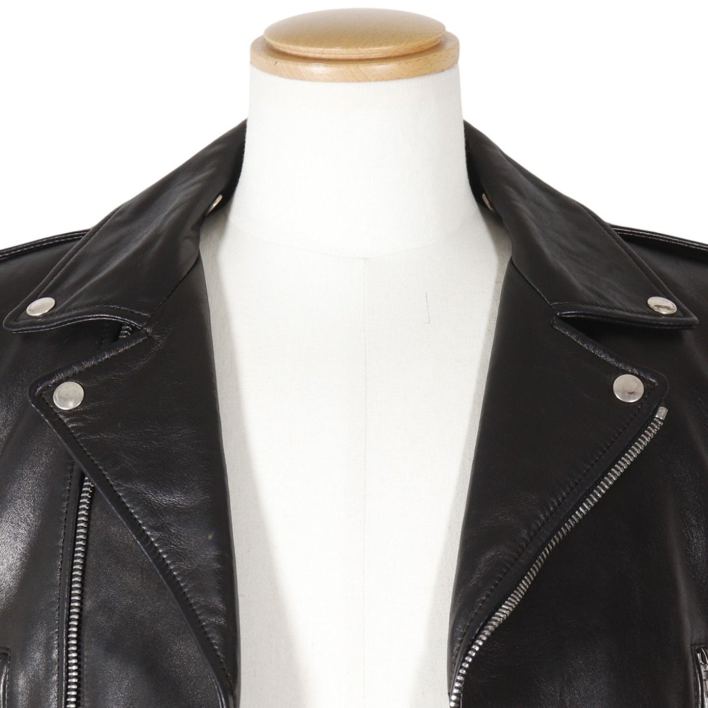 Saint Laurent Paris Lambskin Black Rider's Jacket — view 2