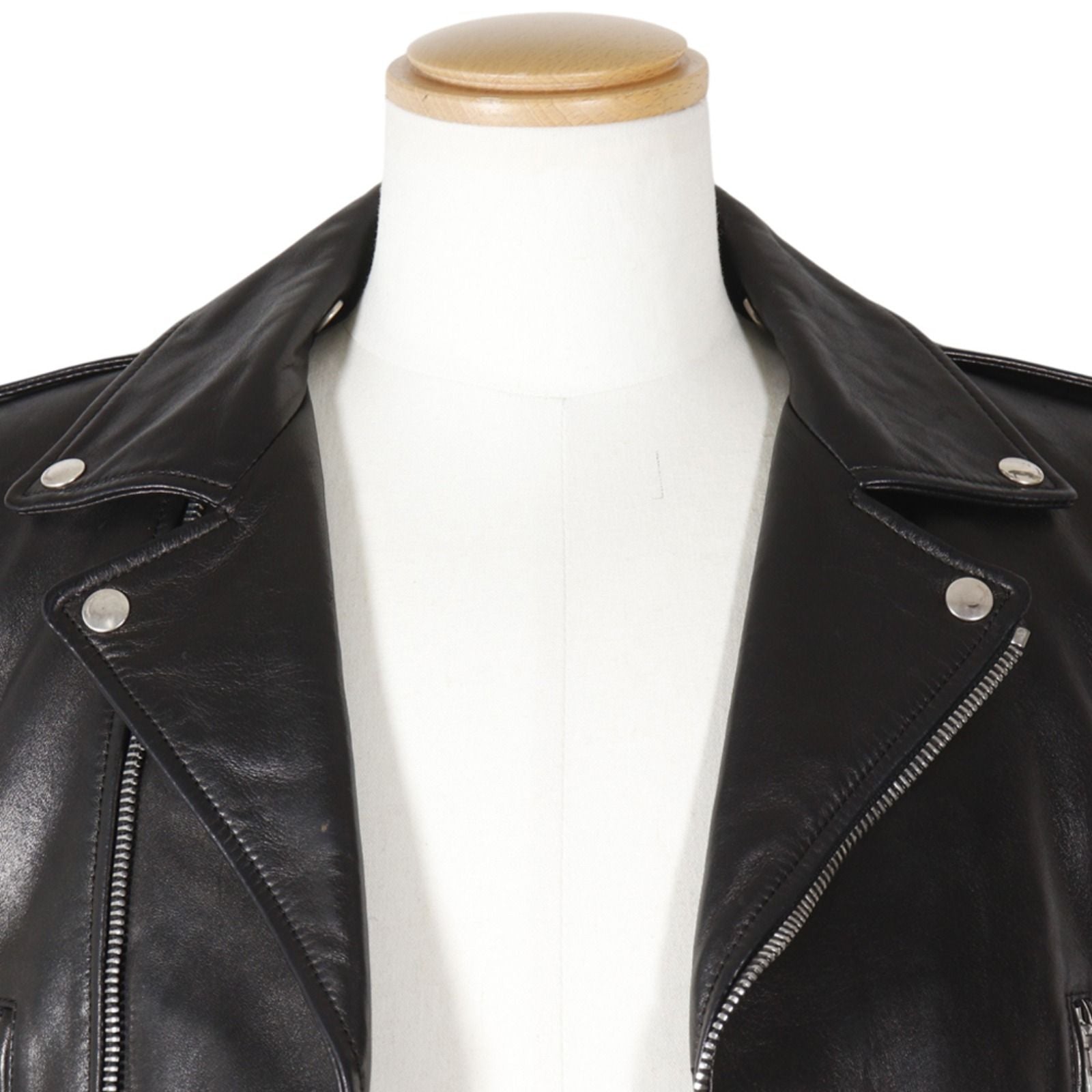Saint Laurent Paris Lambskin Black Rider's Jacket — view 2