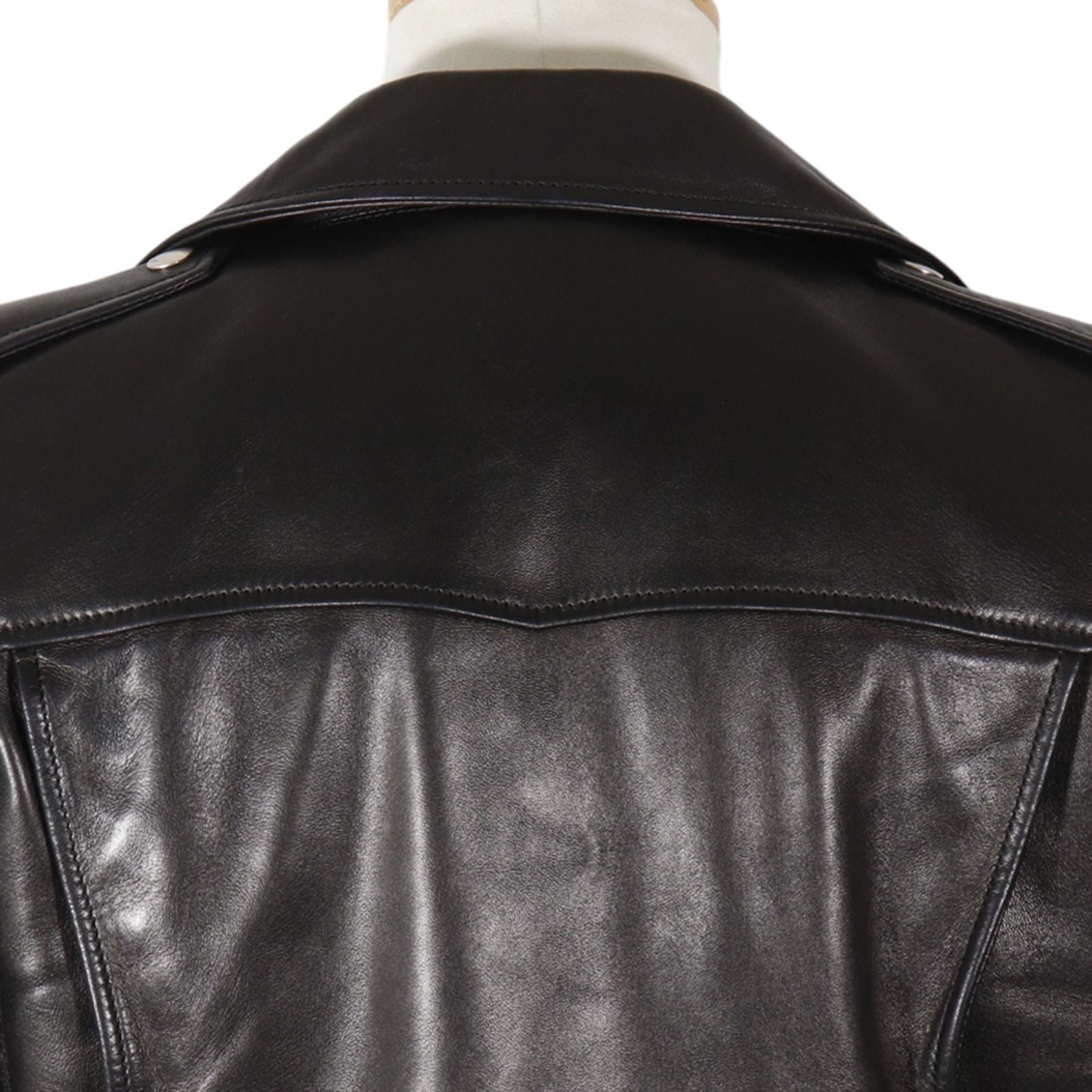Saint Laurent Paris Lambskin Black Rider's Jacket — view 4