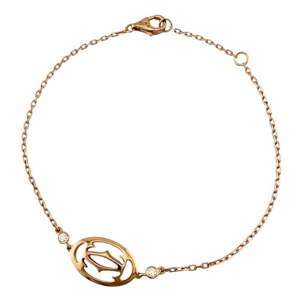 Cartier Double C Bracelet 18k Gold Diamond