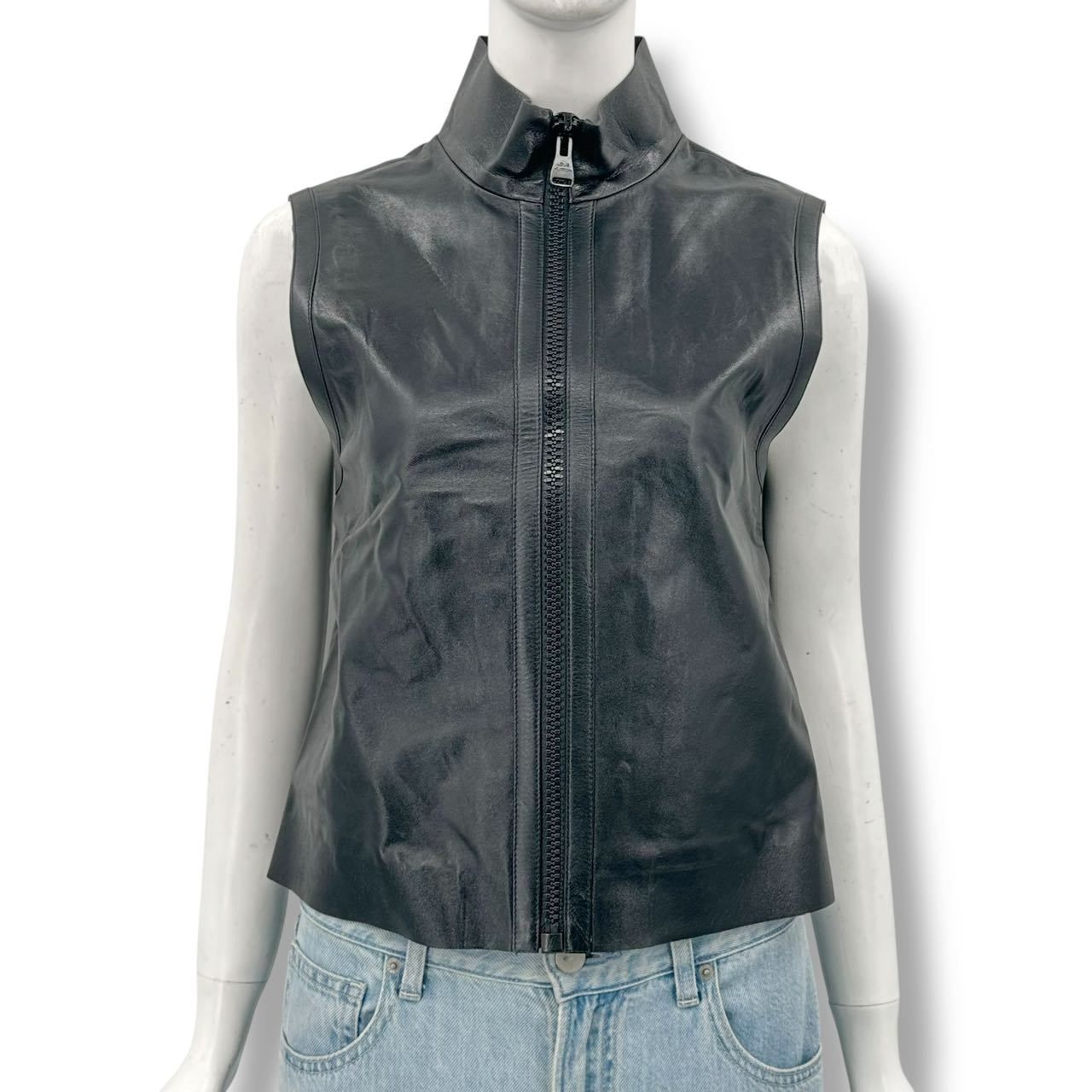Louis Vuitton Vest Leather Black 36