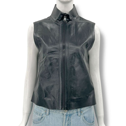 Louis Vuitton Vest Leather Black 36