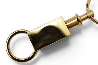 Dior Key Holder Bag Charm Key Ring Logo Plate Gold Vintage — view 4