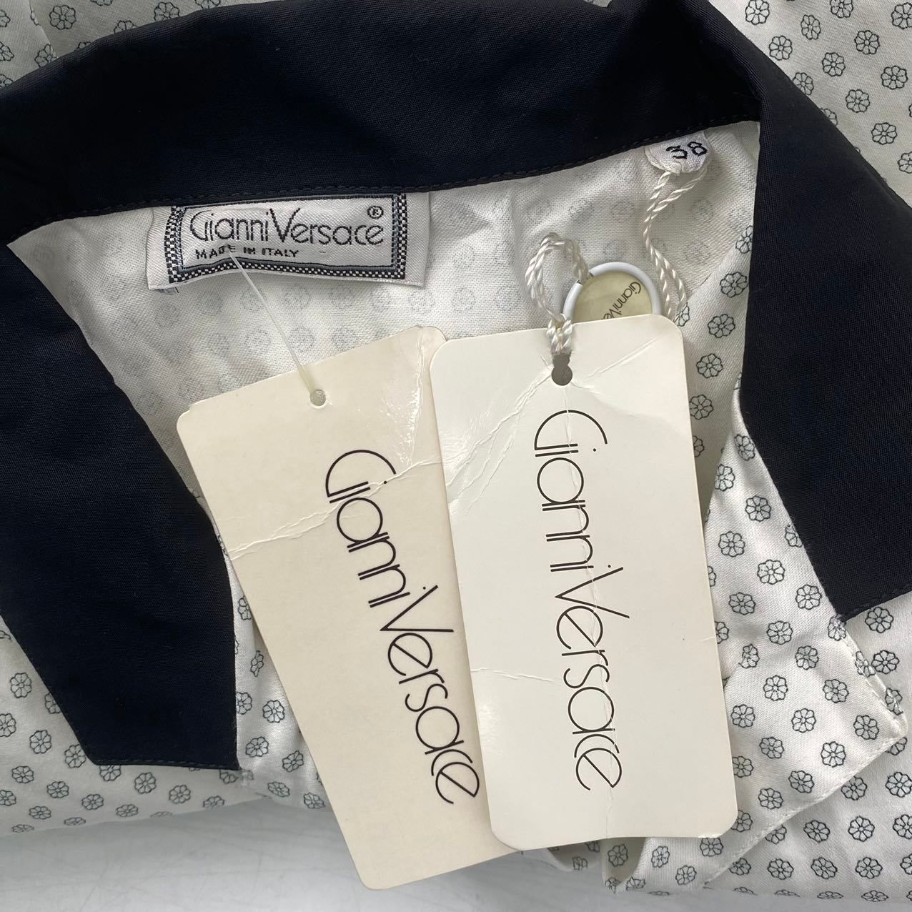 Versace Gianni Shirt All Over Pattern 38 White — view 4
