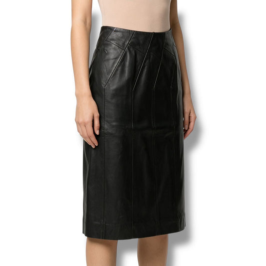 Loewe Skirt Leather Black 38