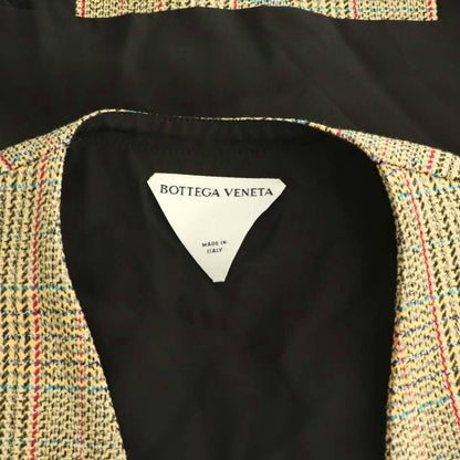 Bottega Veneta Belted Check Vest Wool 40 Beige HS — view 6