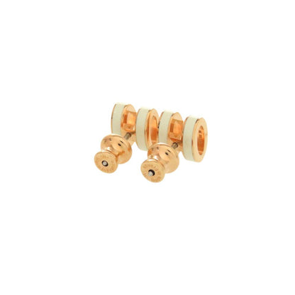 Hermes Pop Mini White Rose Gold Earrings — view 2
