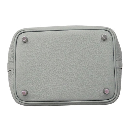 Hermes Handbag Picotin Lock PM Taurillon Clemence Blue Pale Silver — view 3