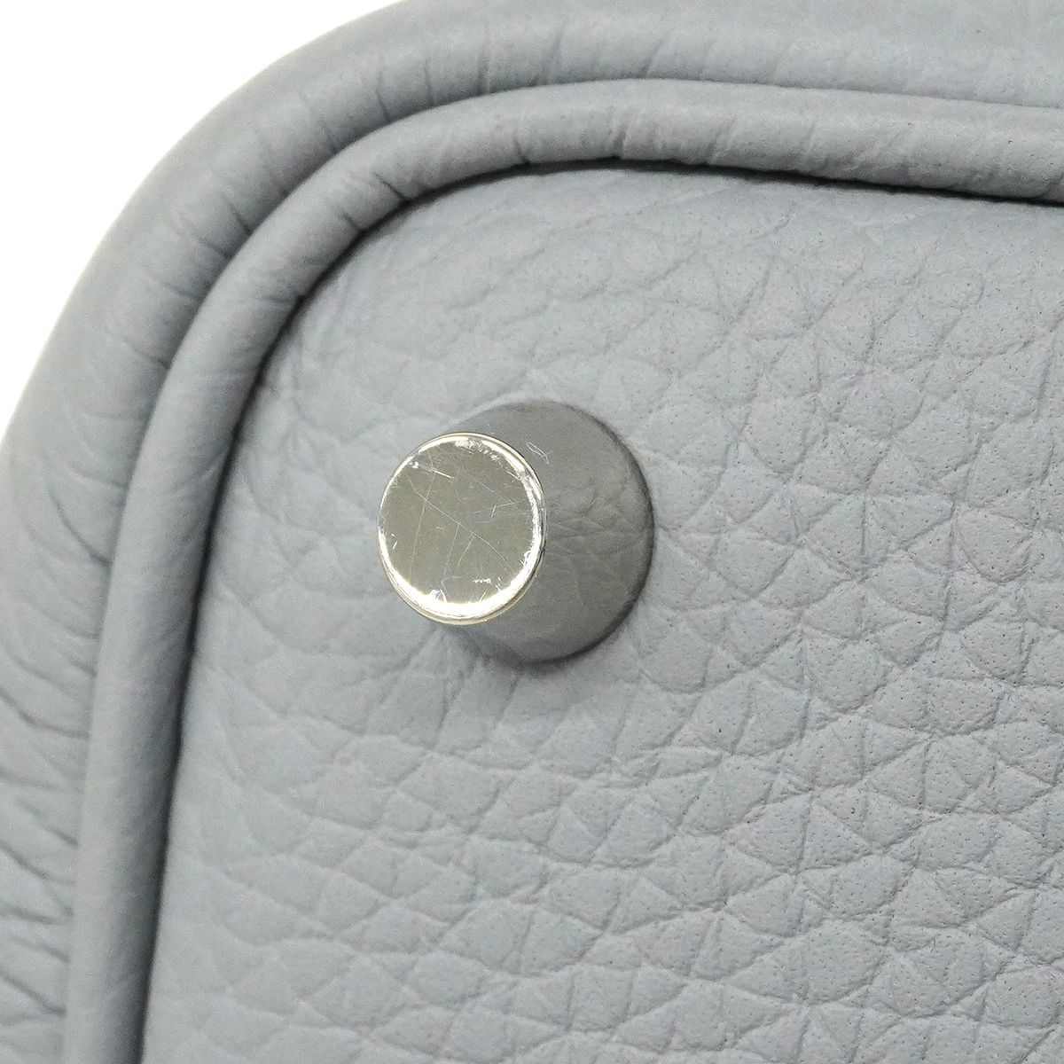 Hermes Handbag Picotin Lock PM Taurillon Clemence Blue Pale Silver — view 7