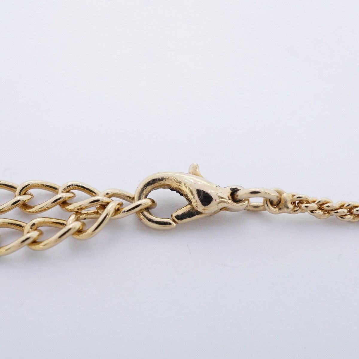 Dior Necklace CD Logo Gold Plated Rhinestone — view 4