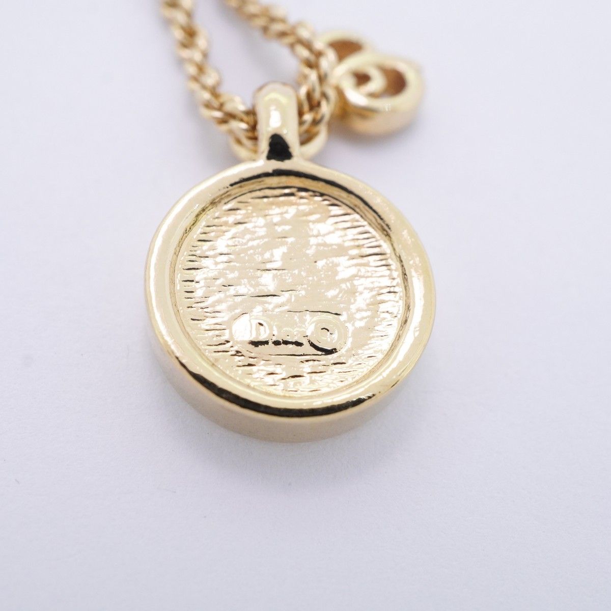 Dior Necklace CD Logo Gold Plated Rhinestone — view 6