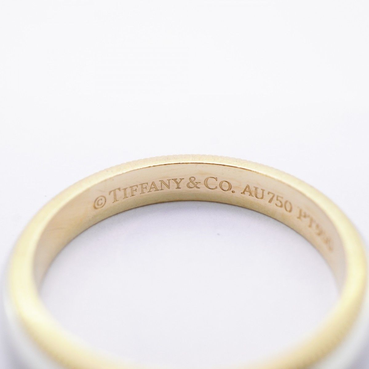 Tiffany & Co Ring Mil Gray 18k Yellow Gold Platinum — view 4