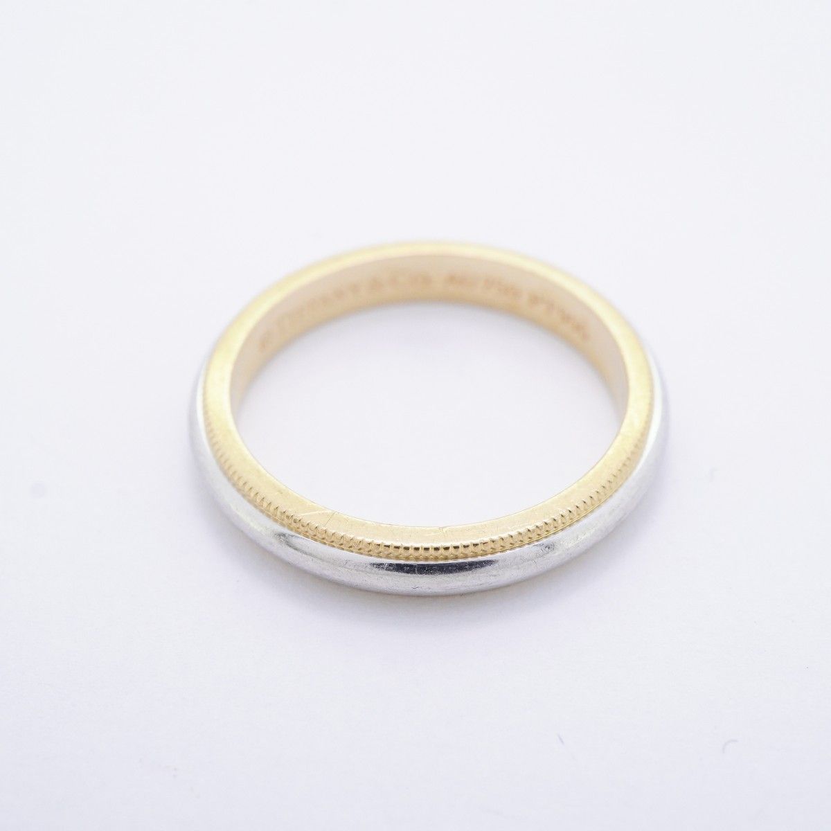 Tiffany & Co Ring Mil Gray 18k Yellow Gold Platinum — view 3