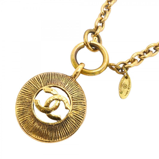 Chanel Necklace Vintage CC Logo Round
