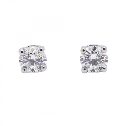 Tiffany & Co Earrings Solitaire Platinum Diamond