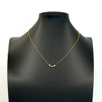 Tiffany & Co Necklace T Smile Mini 18k Yellow Gold Diamond — view 6