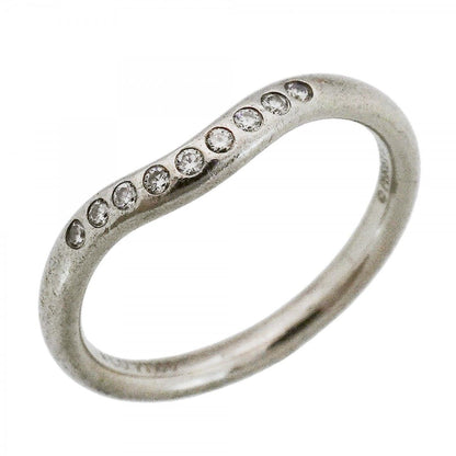 Tiffany & Co Ring T Cube Band Platinum Diamond