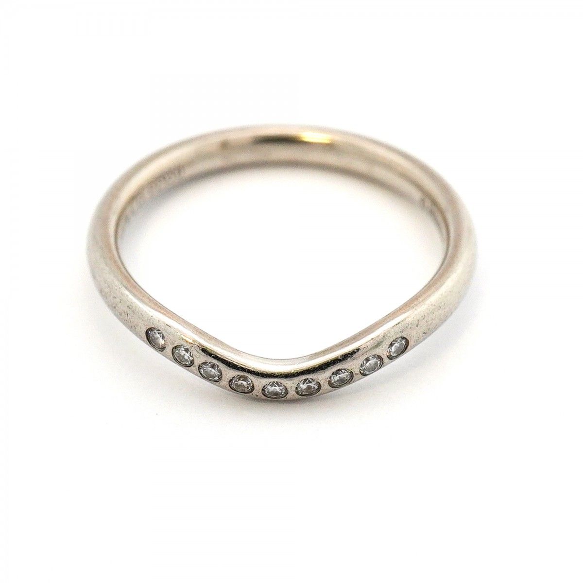 Tiffany & Co Ring T Cube Band Platinum Diamond — view 3