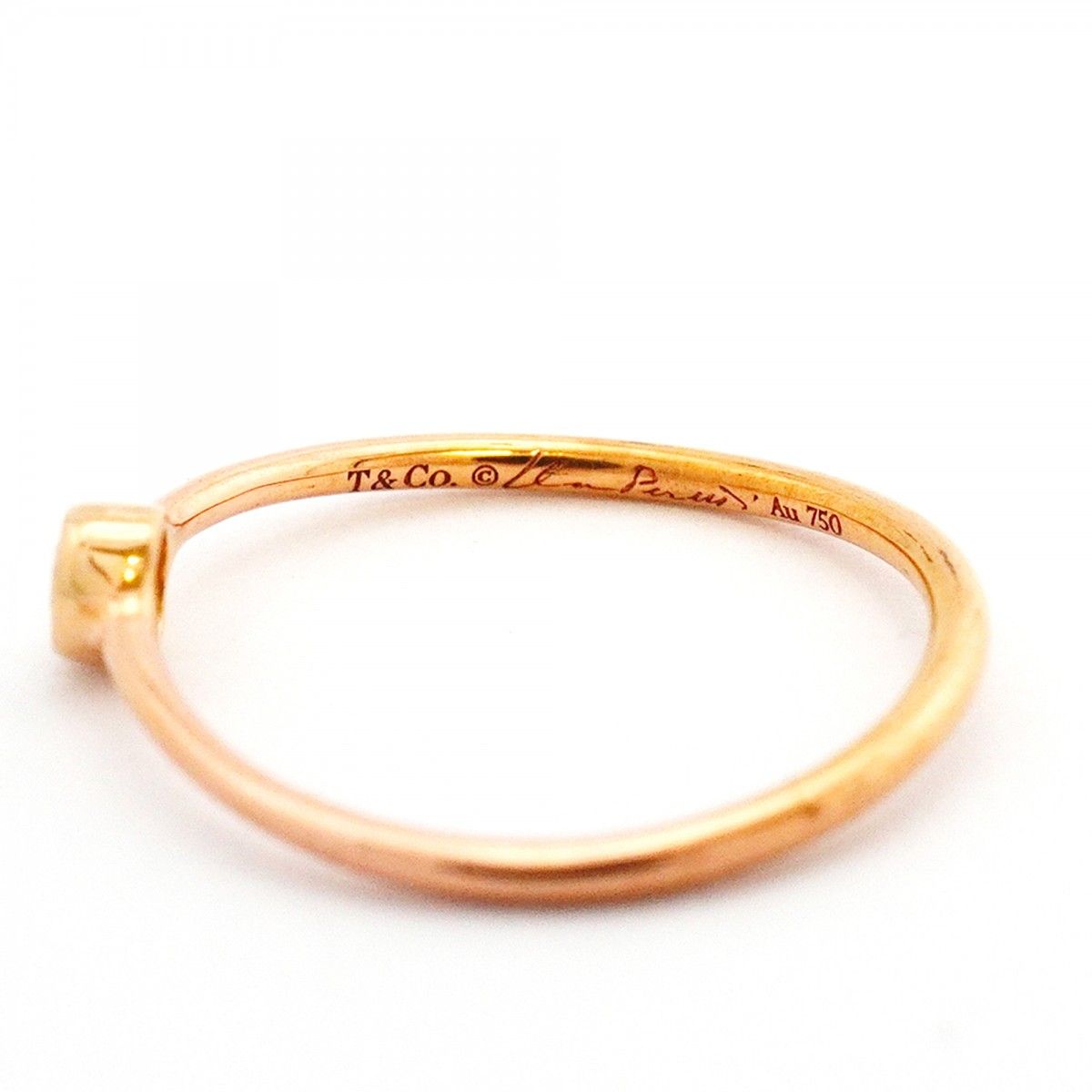 Tiffany & Co Ring Wave Single Row 18k Pink Gold Diamond — view 4
