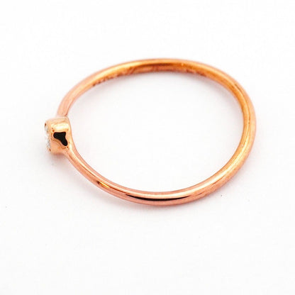 Tiffany & Co Ring Wave Single Row 18k Pink Gold Diamond — view 8