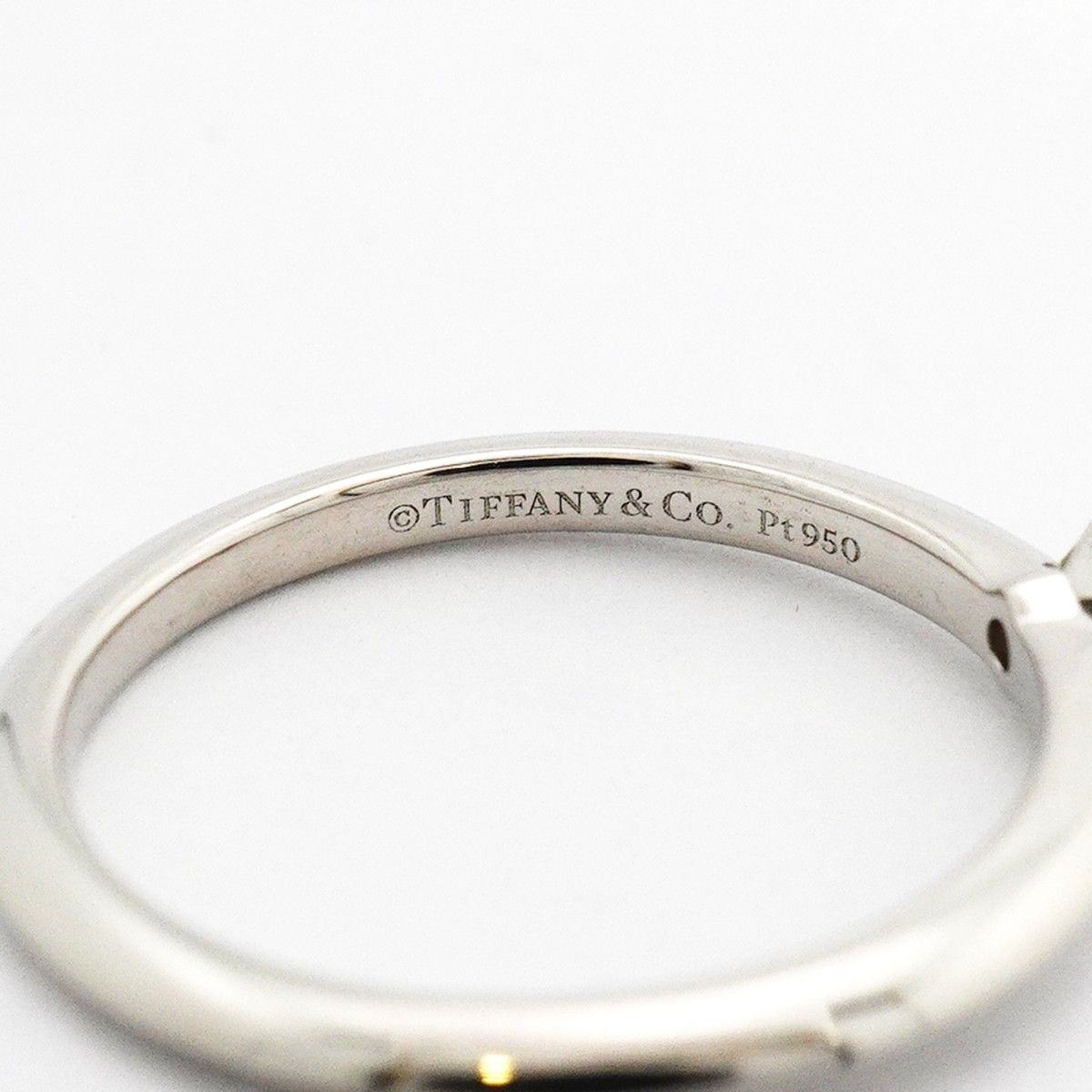 Tiffany & Co Ring Solitaire Square Cut Platinum Diamond — view 4