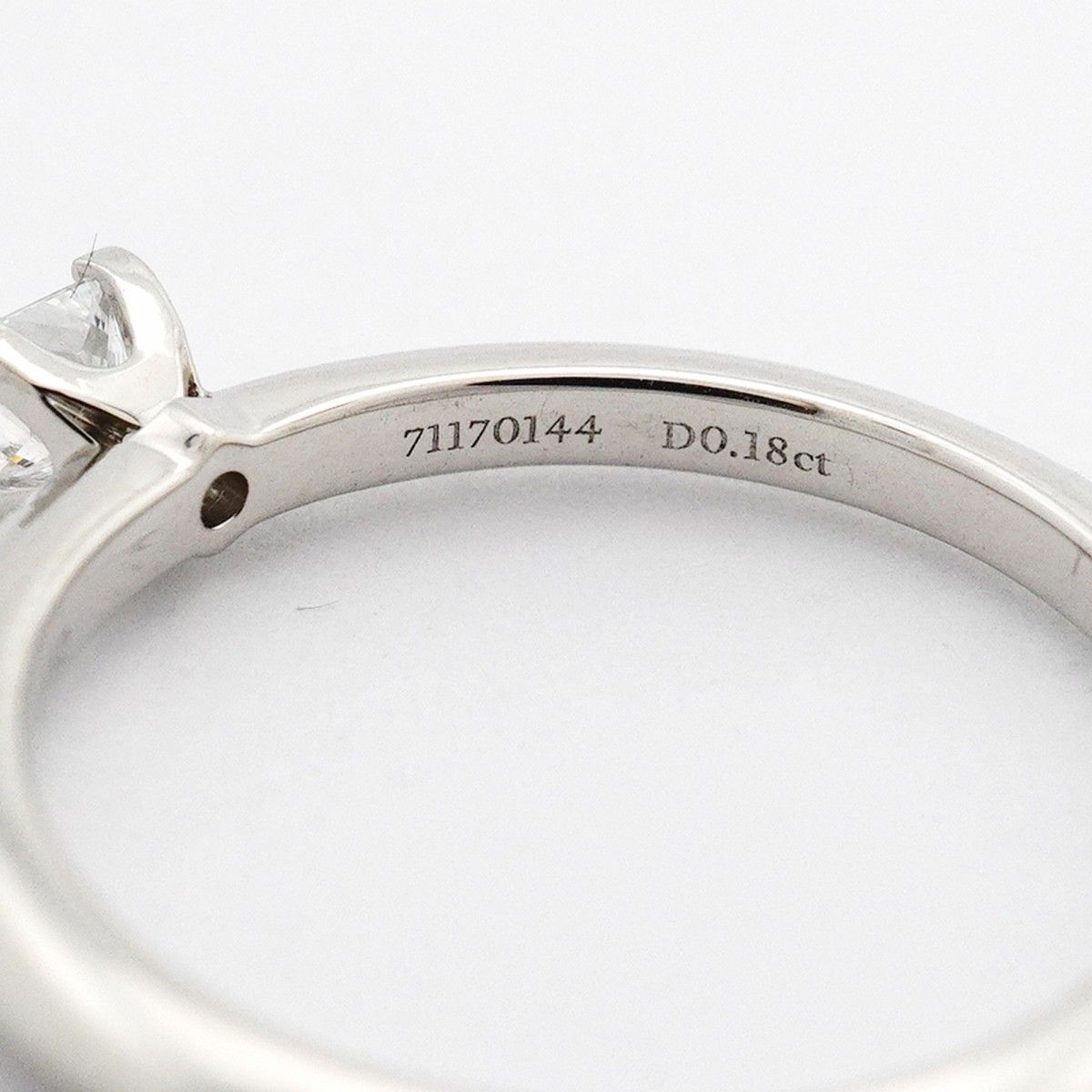 Tiffany & Co Ring Solitaire Square Cut Platinum Diamond — view 5
