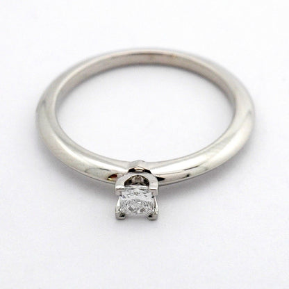 Tiffany & Co Ring Solitaire Square Cut Platinum Diamond — view 3