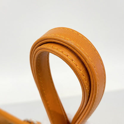 Chanel Chain Tote Deauville Canvas Orange Silver — view 9