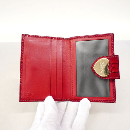 Gucci Card Case Enamel Red Champagne Gold — view 3