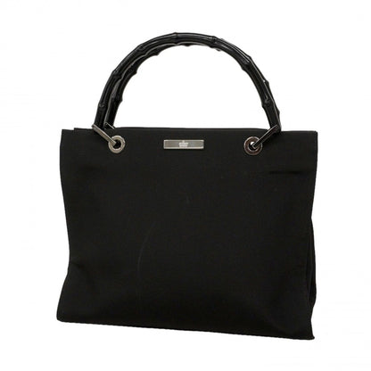 Gucci Handbag Bamboo 002 Nylon Black Silver