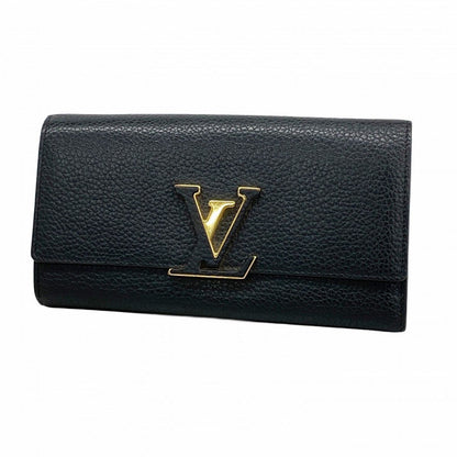 Louis Vuitton Wallet Taurillon Portefeuille Capucines Noir