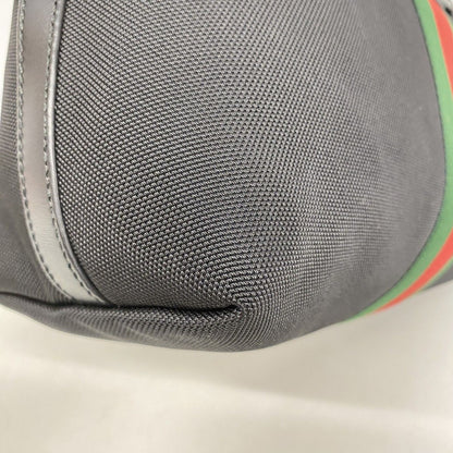 Gucci Handbag Sherry Line Nylon Black Silver 2-Way — view 6