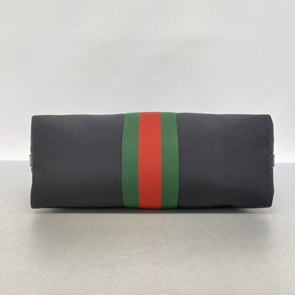 Gucci Handbag Sherry Line Nylon Black Silver 2-Way — view 3